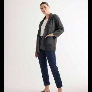 Quince. 100% Organic Cotton Knit Blazer.